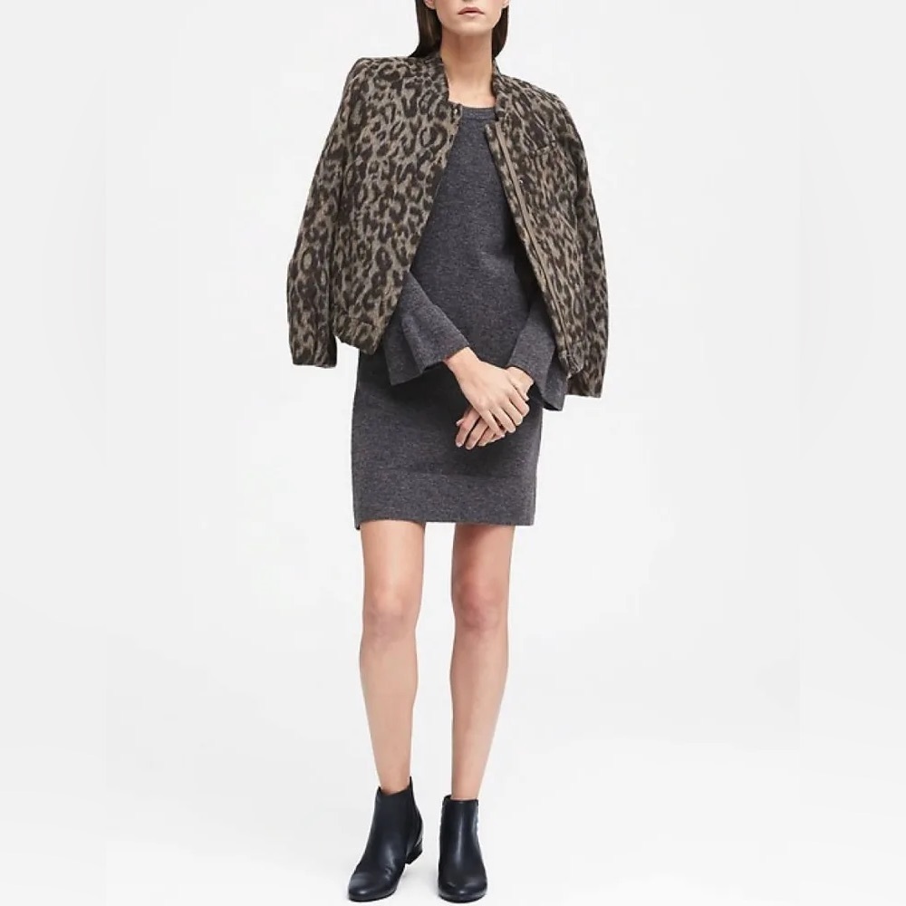 Banana Republic Gray Wool Sweater Dress